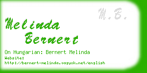 melinda bernert business card